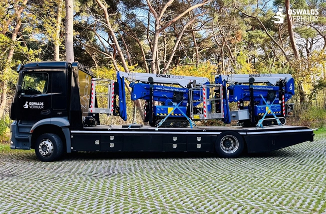 18 meter spinhoogwerker in actie