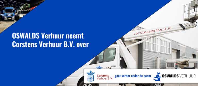 Corstens Verhuur B.V. gaat verder als Oswalds Verhuur B.V.