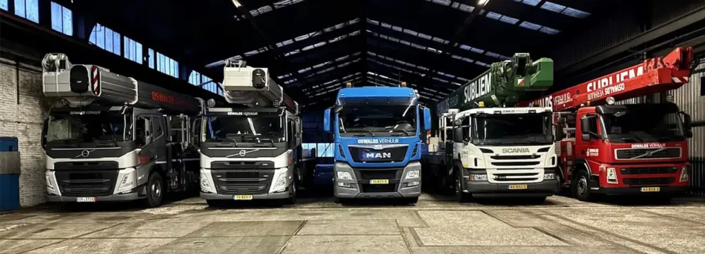 Vrachtwagenhoogwerkers van Oswalds Verhuur