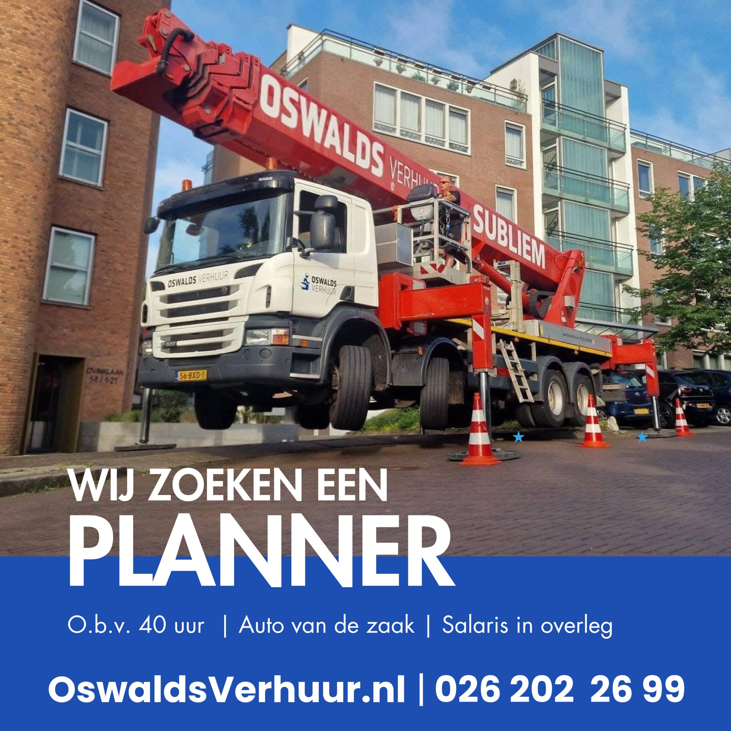 Vacature Planner Oswalds Verhuur