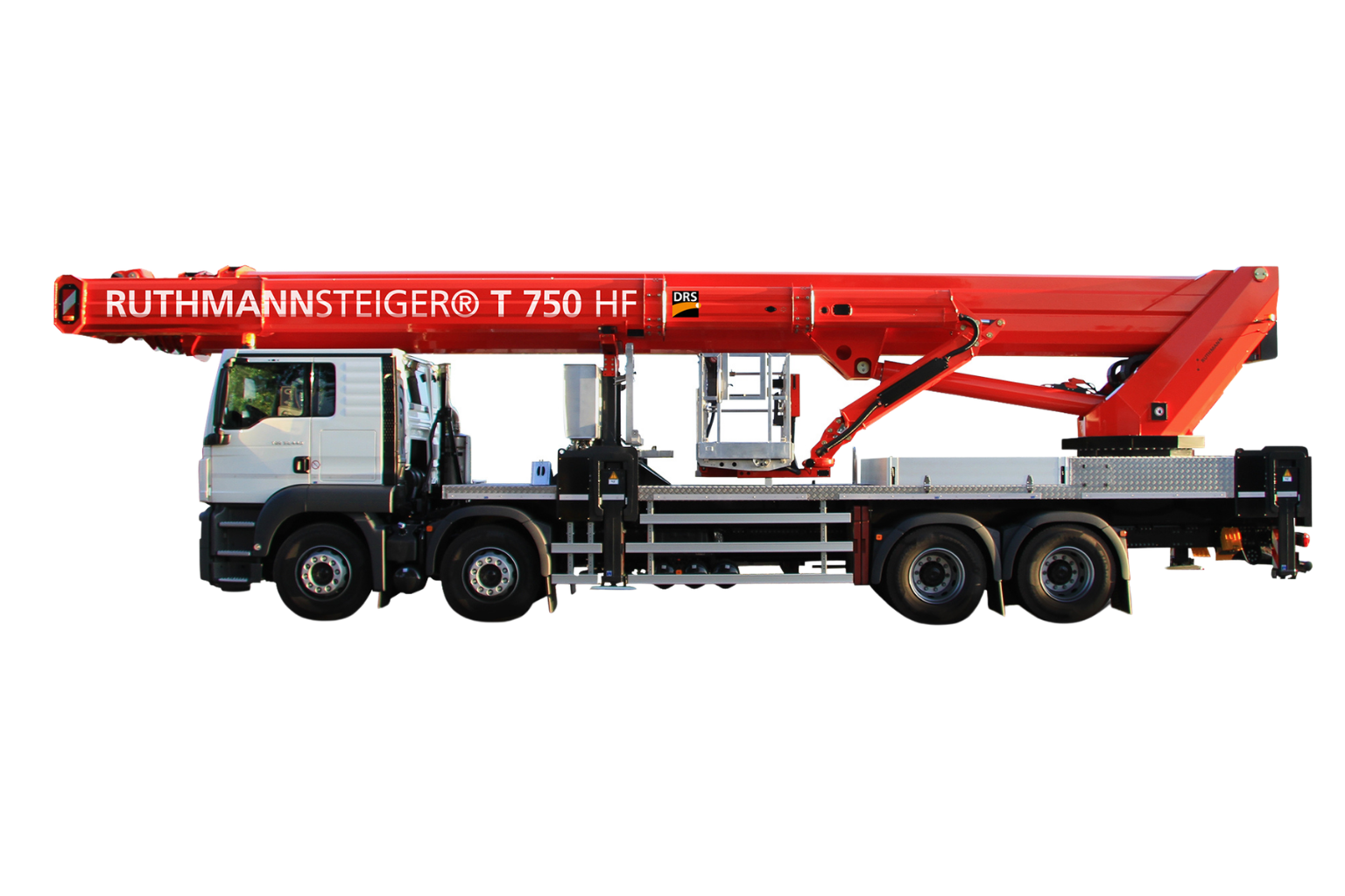 Vrachtautohoogwerker met machinist 15 75 meter RUTHMANN T750HF